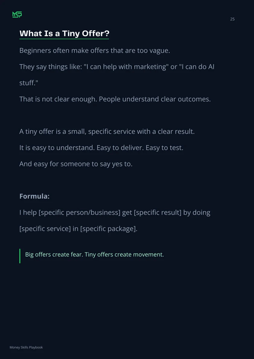 The Tiny Offer Method